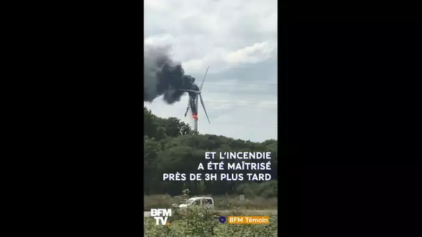 Une éolienne de 80 mètres s’enflamme dans le Morbihan