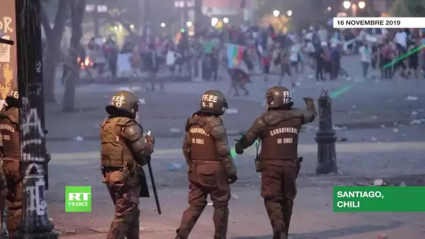 Pointeurs laser contre gaz lacrymogène : nouvelle manifestation dans les rues de Santiago