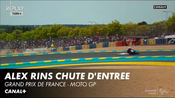 La chute d'Alex Rins en reprenant la piste ! - Grand Prix de France - MotoGP