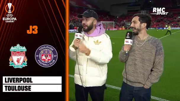 Liverpool-Toulouse : L'interview bord pelouse à Anfield de Big Flo et Oli avant le choc