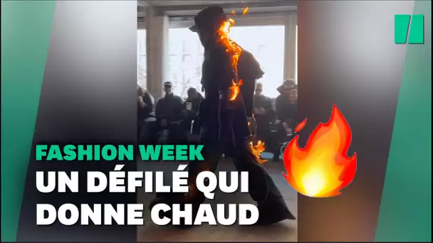 À la Fashion Week, ce mannequin a littéralement pris feu