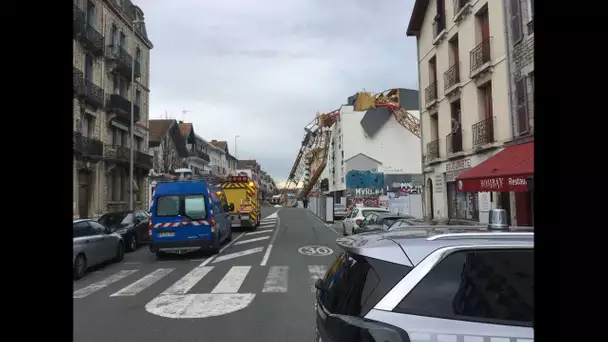 Bayonne: une grue s'effondre sur un immeuble, un mort