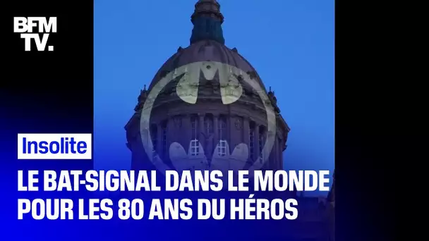 À l'occasion des 80 ans de Batman, le Bat-signal s'allume dans le monde