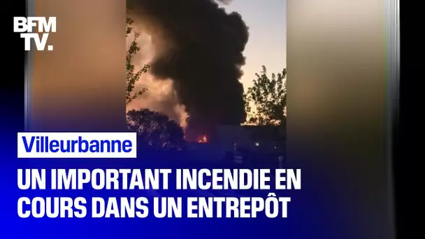 Un important incendie dans un entrepôt à Villeurbanne