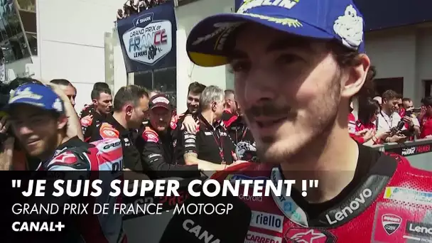 La réaction du pole man, Pecco Bagnaia après la Q2 - Grand Prix de France - MotoGP