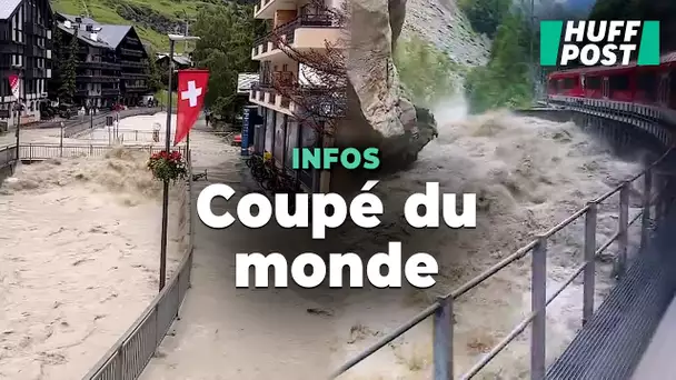 En Suisse, le village de Zermatt est devenu inaccessible suite à de fortes inondations