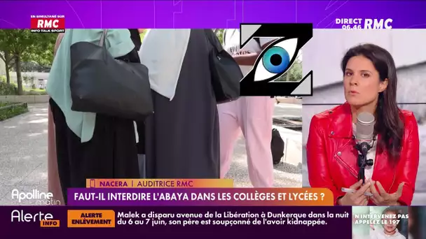 [Zap Télé] Abaya dans les écoles : vif échange entre A. De Malherbe et une auditrice (09/06/23)
