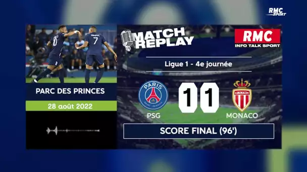 PSG 1-1 Monaco : Paris accroché par l’ASM, le goal replay avec les commentaires RMC