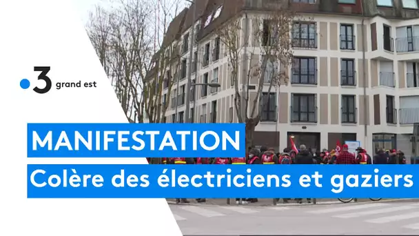 Mobilisation pour les électriciens et gaziers à Troyes