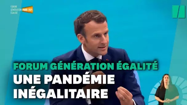 Le Covid-19, un virus "anti-féministe" pour Emmanuel Macron au Forum Génération Égalité