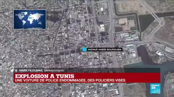 Explosion à Tunis : une voiture endommagée, des policiers visés