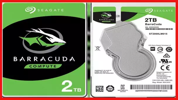 Seagate BarraCuda 2TB Internal Hard Drive HDD – 2.5 Inch SATA 6Gb/s 5400 RPM 128MB Cache