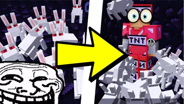 JE TROLL AVEC UNE ARMEE DE LAPINS TUEURS ! PRANK TROLL MINECRAFT