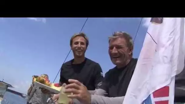 Arrivée de Kito de Pavant et Achille Nebout, 7ème de la Transat Jacques Vabre