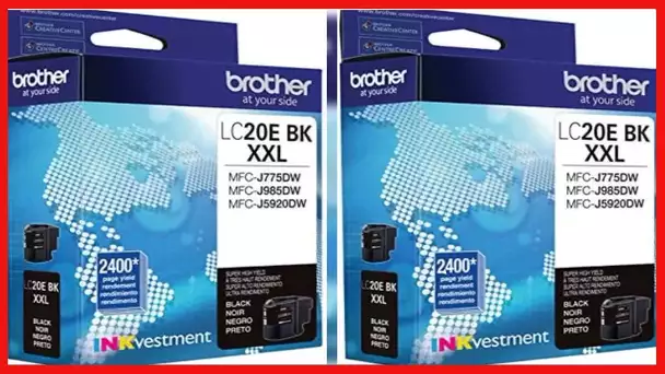 Brother LC20EBK Super High Yield Black Ink Cartridge