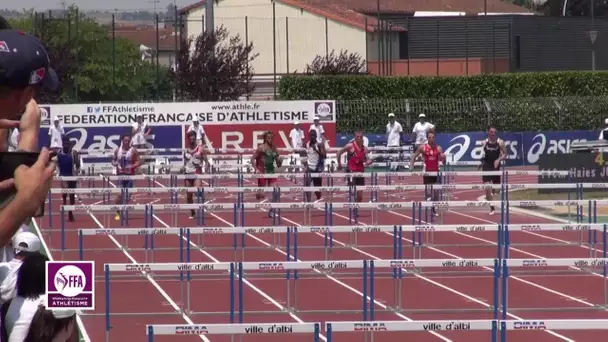 Albi 2015 : Finale 110 m haies Juniors (Nicolas Eyheramouno en 13&#039;&#039;88)