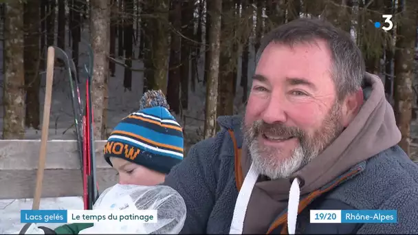 Sur une patinoire naturelle de l'Ain