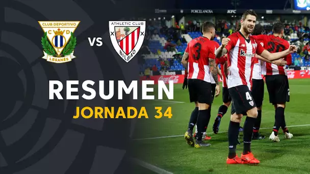 Resumen de CD Leganés vs Athletic Club (0-1)