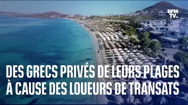 En Grèce, le "mouvement des serviettes" se mobilise contre les loueurs de transats sur les plages