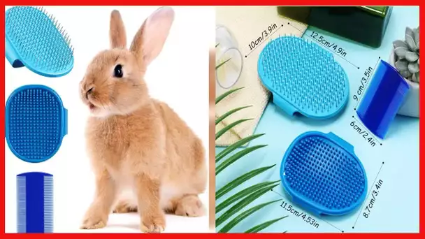 3 Pieces Small Animals Grooming Kit Including Pet Hair Remover Grooming Brush, Pet Shampoo Bath