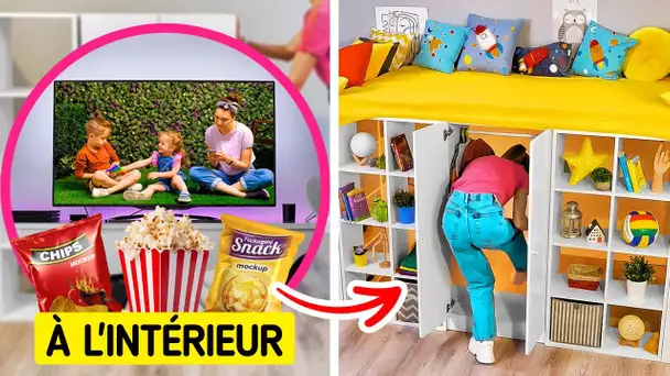 🔒 Construire une pièce secrète: Incroyables transformations et astuces pour la maison ✨🏡