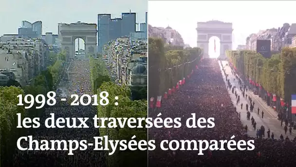 1998 - 2018 : les deux traversées des Champs-Elysée comparées