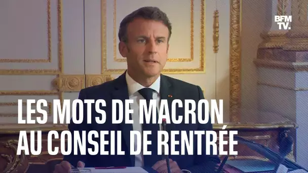 Le préambule d'Emmanuel Macron lors de la rentrée du Conseil des ministres