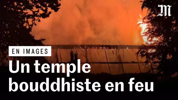 Le plus grand temple bouddhiste de France en partie détruit par un incendie