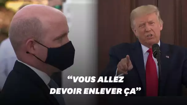 Trump exige d'un journaliste qu'il enlève son masque, ce dernier refuse