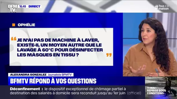 Existe-t-il un autre moyen que le lavage à 60°C pour désinfecter les masques en tissu ?