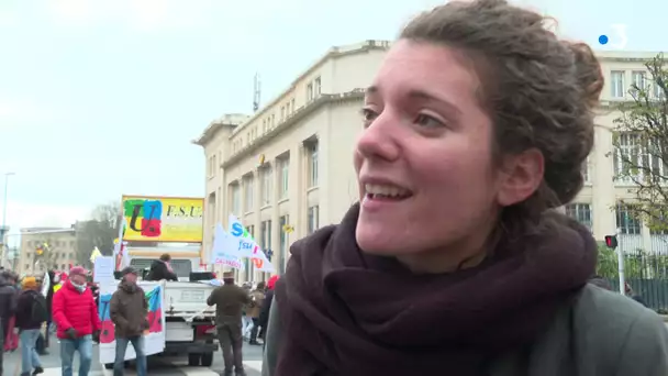 Deuxième manifestation interprofessionnelle contre la réforme des retraites à Caen