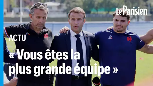 « Rendez-nous fiers, heureux » : la causerie d’Emmanuel Macron au XV de France