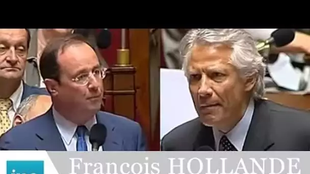 Incident à l'Assemblée : Dominique de VILLEPIN et François HOLLANDE - Archive Ina