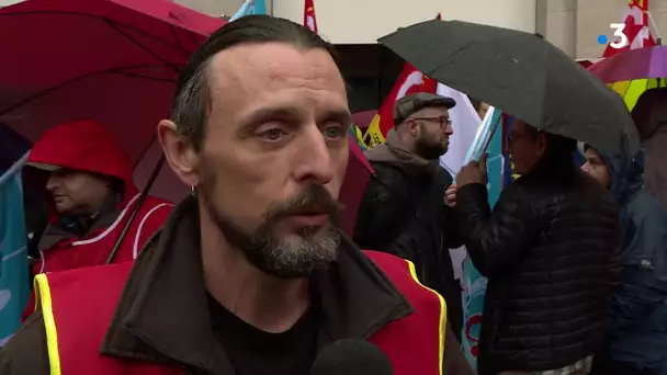 Manifestation à Limoges des agents des lycées limousins