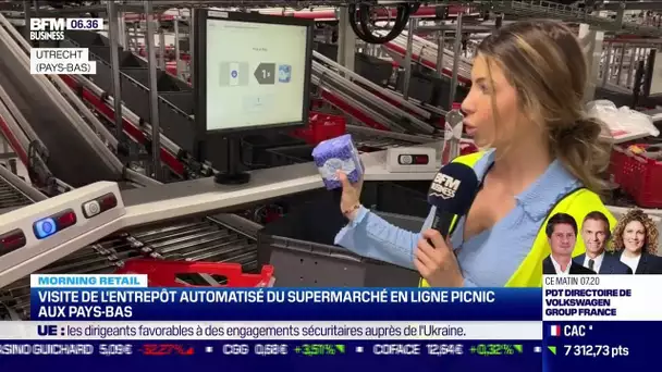 Visite de l’entrepôt automatisé du supermarché en ligne Picnic aux Pays-Bas.