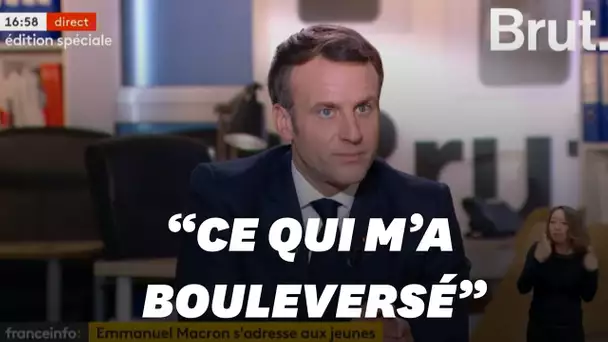 L'émotion de Macron à l'évocation de Paty et du terrorisme