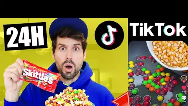 JE MANGE QUE DES RECETTES TIKTOK PENDANT 24H - HUBY