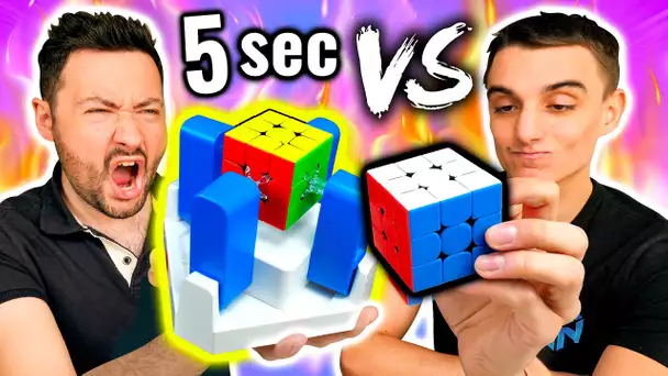 Robot Rubik's Cube VS Champion de France ! (même les yeux fermés)