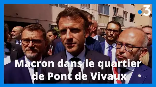 Visite de Macron à Marseille : volet logement dans le quartier de Pont de Vivaux