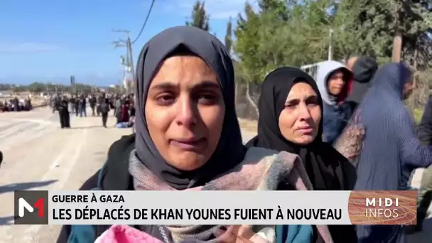 Guerre à Gaza : les déplacés de Khan Younès fuient à nouveau