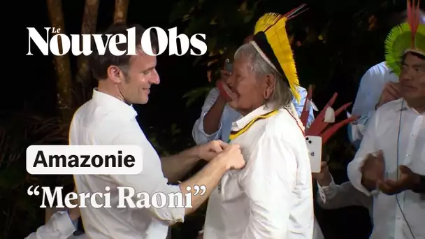 En Amazonie, Raoni reçoit la Légion d’honneur des mains d'Emmanuel Macron