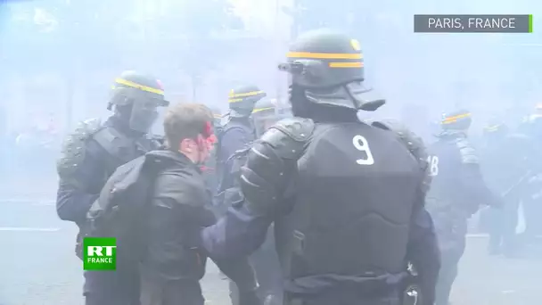 Paris : affrontements entre manifestants et policiers, un jeune blessé à la tête