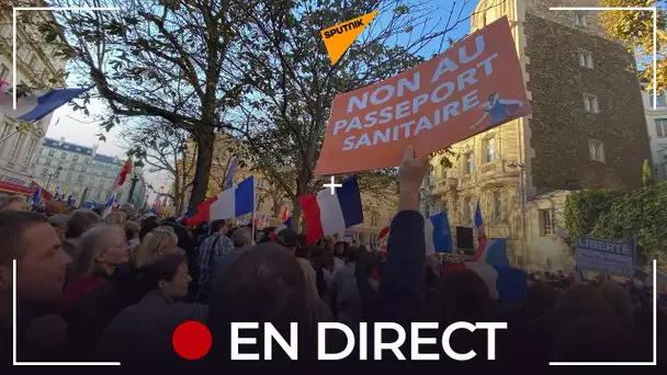 Manifestation anti-pass sanitaire devant l’Assemblée nationale à Paris