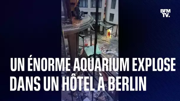 Berlin: le plus gros aquarium cylindrique du monde explose au milieu d'un hôtel, au moins 2 blessés