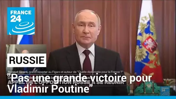 Sans réel opposant, "on ne peut pas parler de grande victoire politique de Vladimir Poutine"