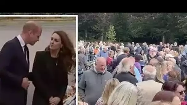 Kate, la princesse de Galles et le prince William sont accueillis par des centaines lors de leur vis
