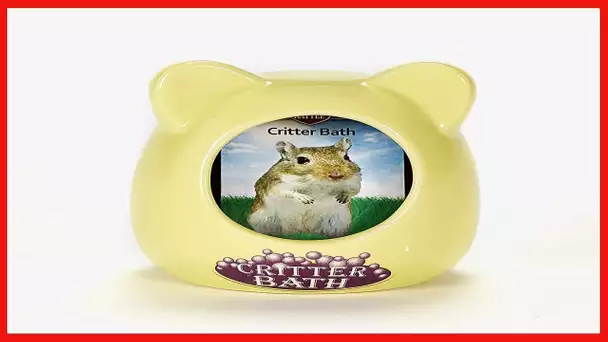 Kaytee Small Animal Ceramic Critter Bath, Ideal for Dwarf Hamsters and Gerbils, Color May Vary