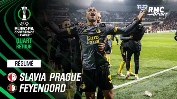 Résumé : Slavia Prague 1-3 Feyenoord - Conference League (quart de finale retour)