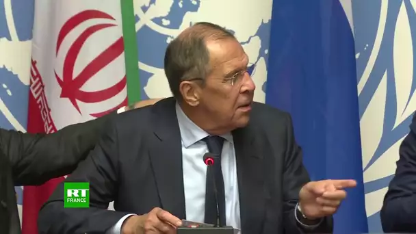 Sergueï Lavrov et ses homologues turc et iranien tiennent une conférence de presse