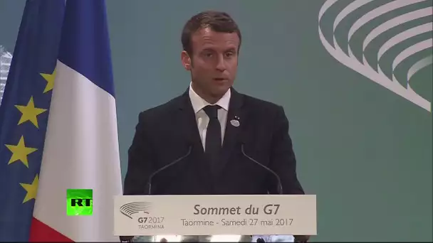 Conférence de presse d&#039;Emmanuel Macron au sommet du G7 (Direct du 27.05)